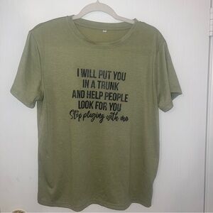 Olive Green Graphic T-Shirt